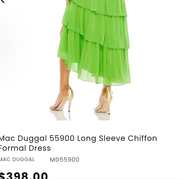 Mac Duggal Ruffle Tiered Dress Sz 12 NWT - Picture 10 of 12